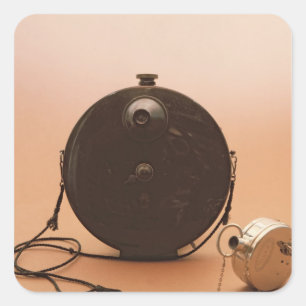 Detective cameras square sticker