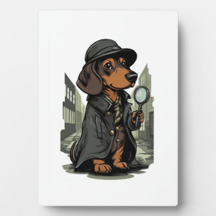 Detective Dachshund � Mystery Solving Dog Plaque