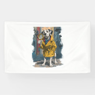 Detective Dalmatian – Crime Solver Dog Banner