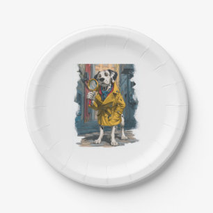 Detective Dalmatian � Crime Solver Dog Paper Plate