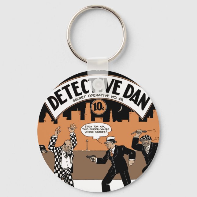 Detective Dan, A Story in Cartoons Key Ring (Front)