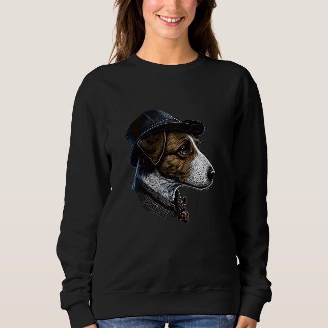 Detective dog Jack Russell Terrier Sweatshirt (Front)