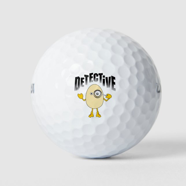 Detective Egghead Text Golf Balls (Front)