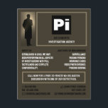 Detective Logo, Private Detective Investigator Flyer<br><div class="desc">Detective Logo,  Private Detective Investigator Flyer by The Business Card Store.</div>