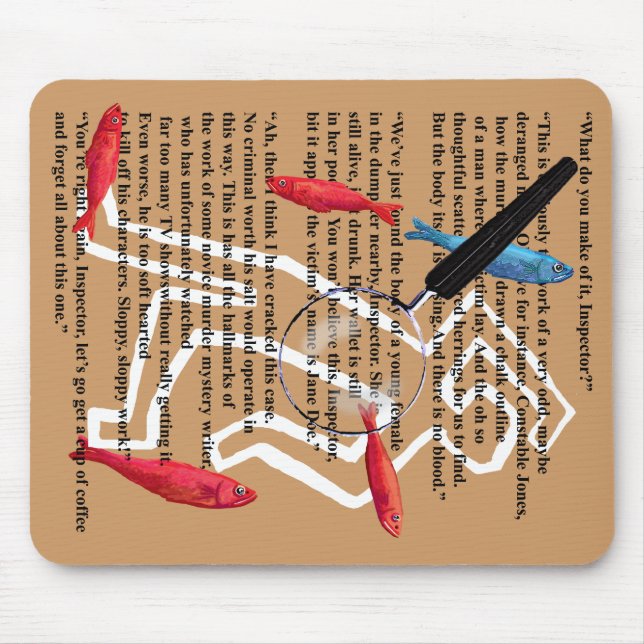 Detective mystery writer mouse pad (Front)