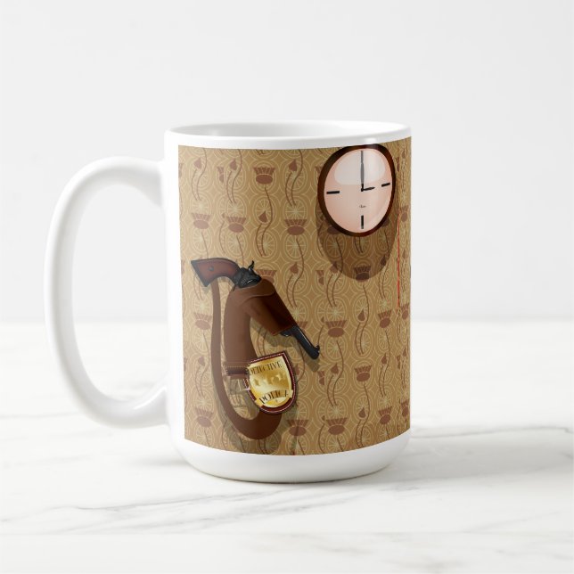 Detective Police Badge Coffee Mug (Left)