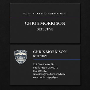Detective Police Officer Law Enforcement  Business Card