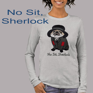 Detective Sherlock Pug Dog Lover Hobo  Tri-Blend Shirt