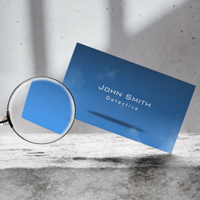 Detective Stylish Blue Professional Business Card (Creator Uploaded)