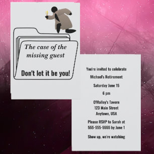 Detective Themed Party Invitation