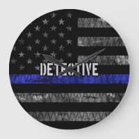 Detective Thin Blue Line Distressed Flag