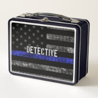Detective Thin Blue Line Distressed Flag