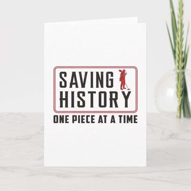 Detector Detectorist Metal Detecting Funny Gift Card (Front)
