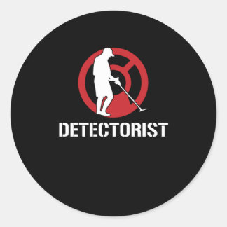 Detectorist Metal Sensor Treasure Hunters Gift Classic Round Sticker
