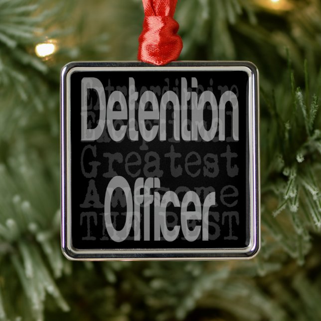 Detention Officer Extraordinaire Metal Tree Decoration (Tree)