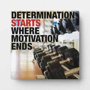 Determination Starts Where Motivation Ends Plaque