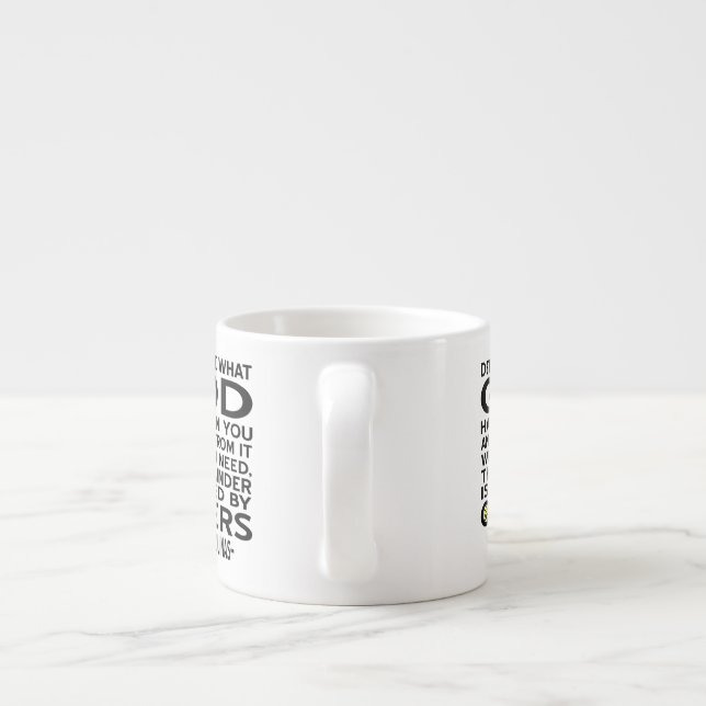 Determine What God Has Given You Aquinas Quote Espresso Cup (Back)