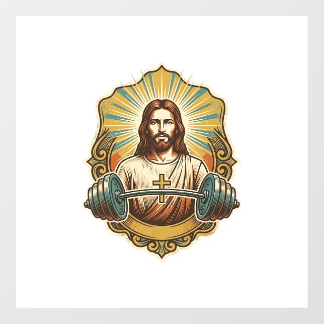 Determined Jesus Heavy Iron Barbell Powerlifting G (Sheet)