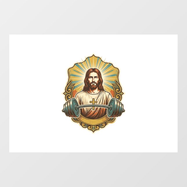 Determined Jesus Heavy Iron Barbell Powerlifting G (Sheet)