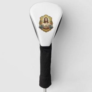 Determined Jesus Heavy Iron Barbell Powerlifting G Golf Head Cover