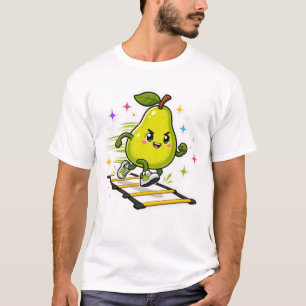 Determined Pear Agility Ladder Workout Cartoon Sti T-Shirt