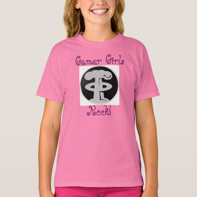 Deth Grip Gaming's Gamer Girls Rock Kids T-Shirt (Front)