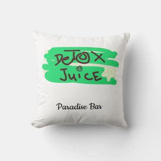 Detox Juice Sign green Cushion