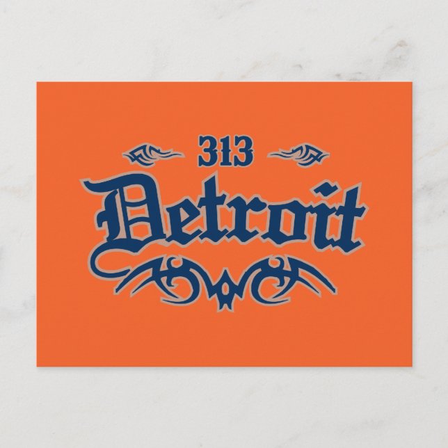 Detroit 313 postcard (Front)