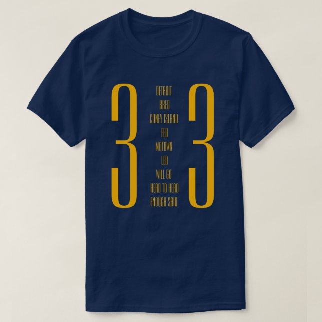 Detroit 313 T-Shirt (Design Front)
