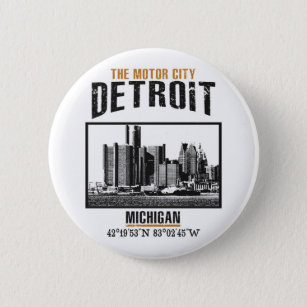 Detroit 6 Cm Round Badge