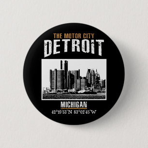 Detroit 6 Cm Round Badge