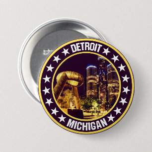 Detroit                                            7.5 cm round badge