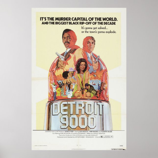 Detroit 9000 movie poster vintage retro (Front)