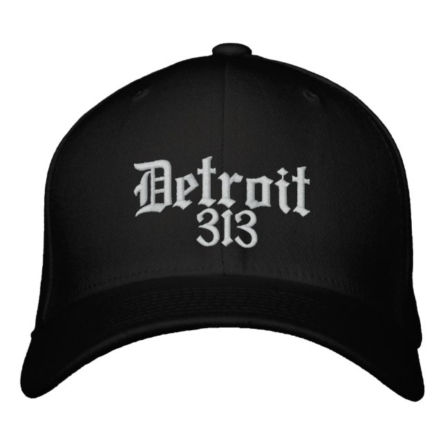 Detroit Area code 313 Embroidered Hat (Front)