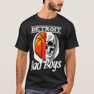 Detroit Bad Boys Basketball Skull T-Shirt