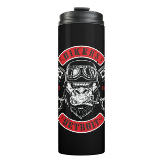 Detroit Biker Motorcycle Chopper Gorilla Thermal Tumbler