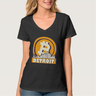 Detroit Bitcoin Maximalist  Bitcoin Detroit Skylin T-Shirt