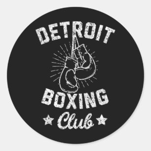 Detroit Boxing Club - Vintage Boxer Gloves Classic Round Sticker