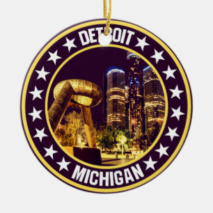 Detroit                                            ceramic tree decoration