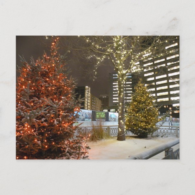 Detroit Christmas Post Card (Front)