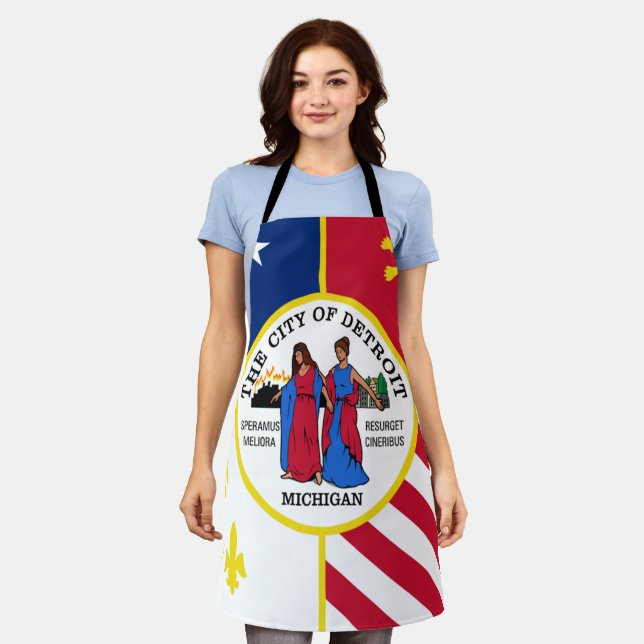 Detroit City flag Apron (Worn)