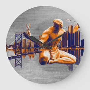 Detroit City Large Clock