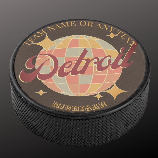 Detroit City Michigan ice hockey Hockey Puck (Creator Uploaded)