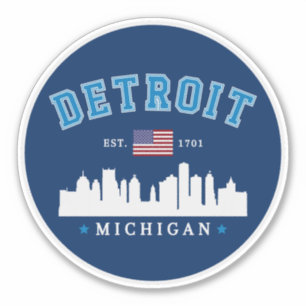 Detroit City Skyline Illustration – Motor City 