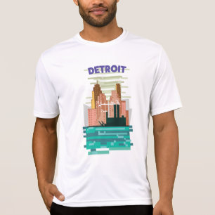 Detroit City skyline travel poster. T-Shirt