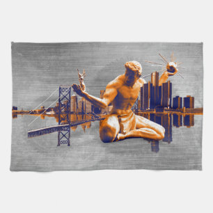 Detroit City Tea Towel