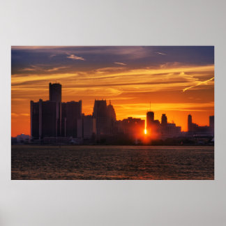 Detroit Cityscape #0527 Poster