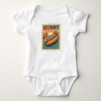 Detroit Coney Dog Funny Foodie Baby Bodysuit