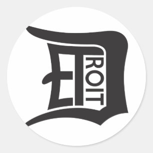Detroit D Classic Round Sticker
