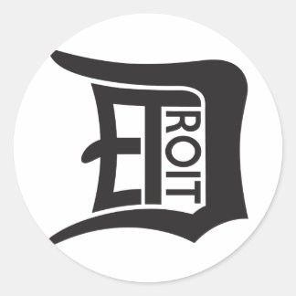Detroit D Classic Round Sticker